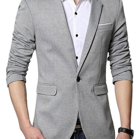 Men's Premium Casual One Button Slim Fit Blazer